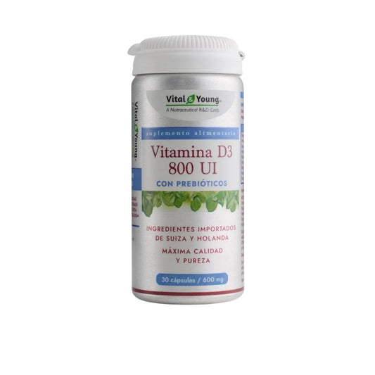 Vitamina D3 800 UI – Colecalciferol Alta Absorción para Huesos e Inmunidad | Vital & Young