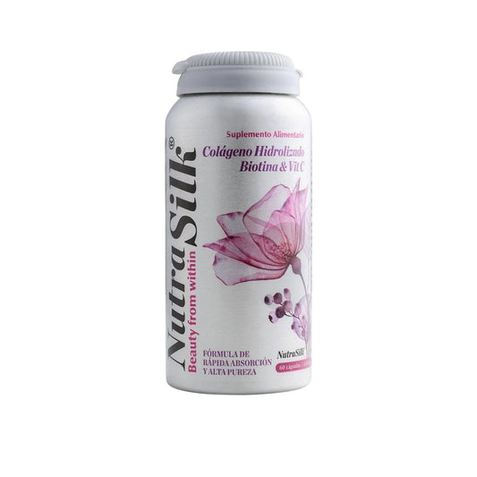 NutraSilk – Colágeno Hidrolizado + Silicio Orgánico y Vitamina C para Piel, Cabello, Uñas y Articulaciones | Vital & Young