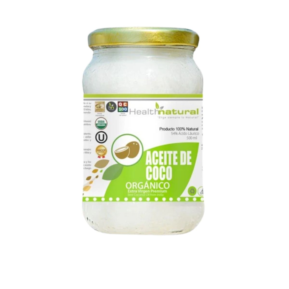 Aceite de Coco Orgánico 500ml - Health Natural