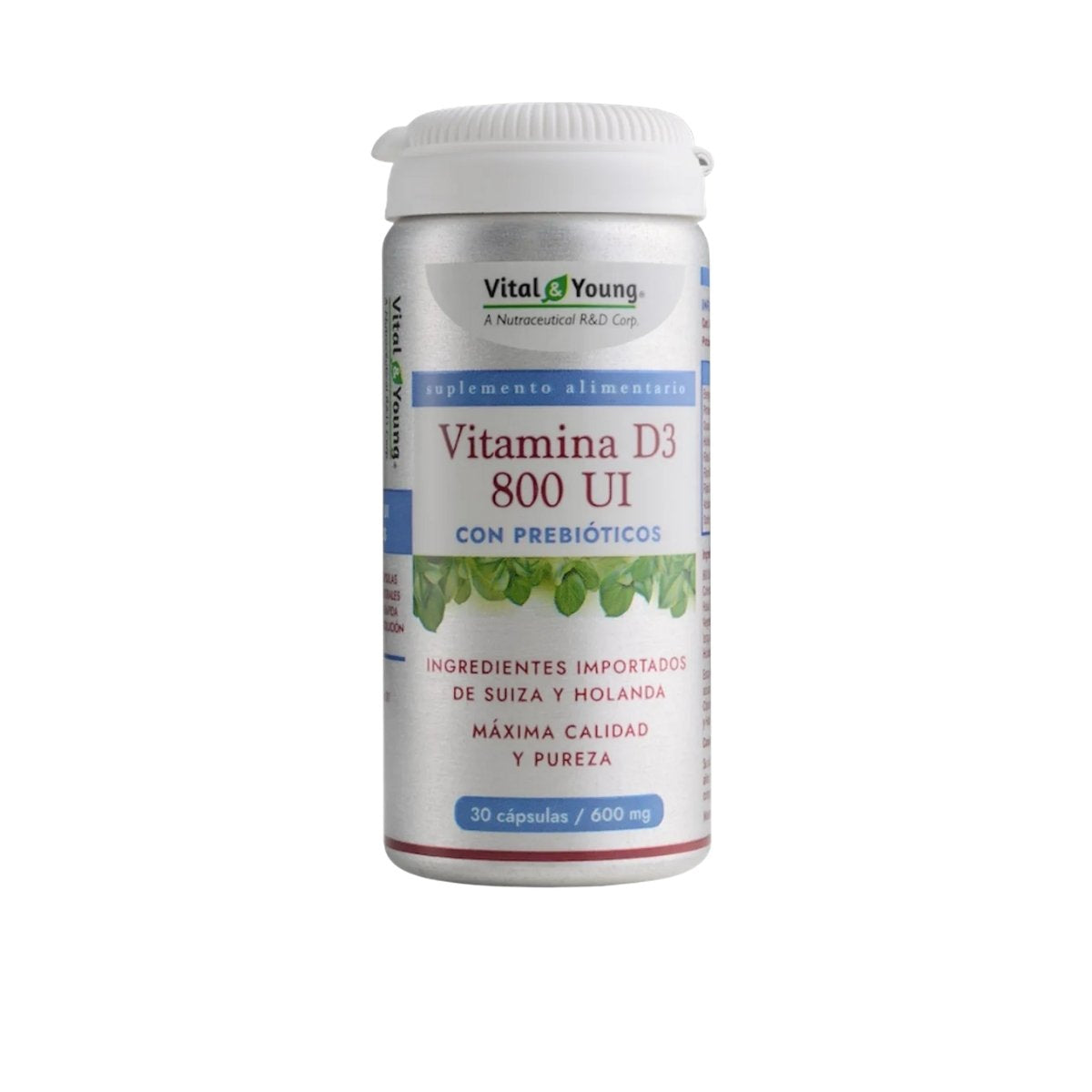 Vitamina D3 800 UI – Colecalciferol Alta Absorción para Huesos e Inmunidad | Vital & Young