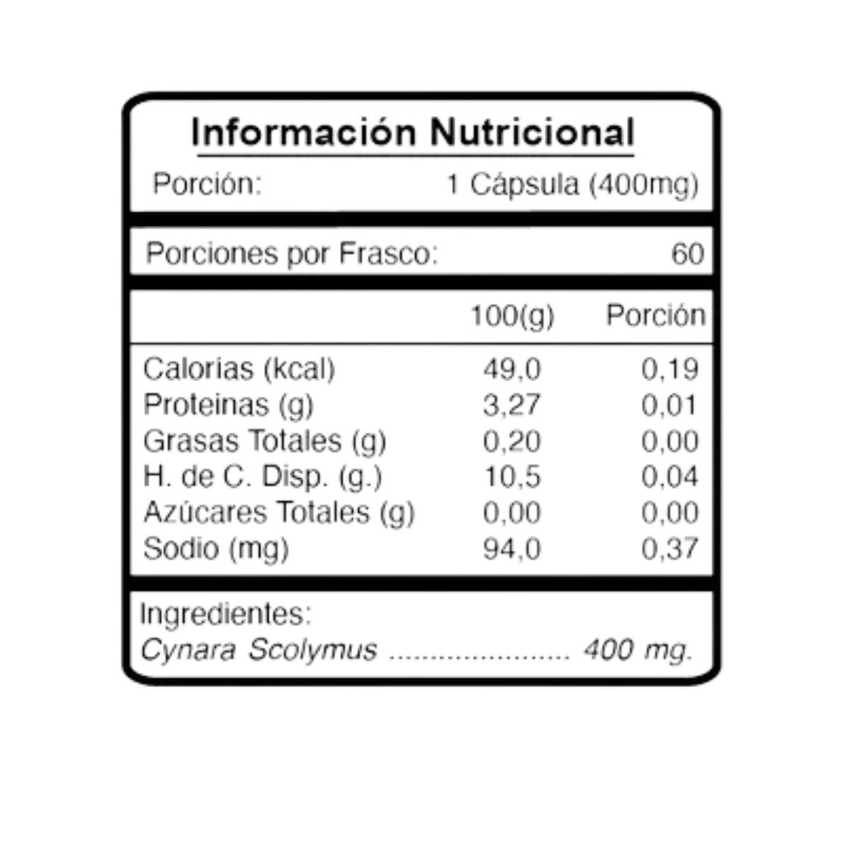 Alcachofa 60 Cápsulas Vegetales - Health Natural
