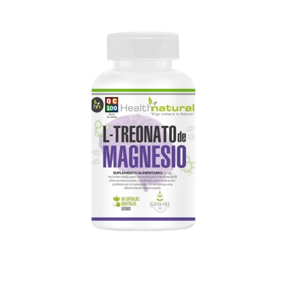 L-Treonato de Magnesio 500mg 60 Cápsulas - Health Natural