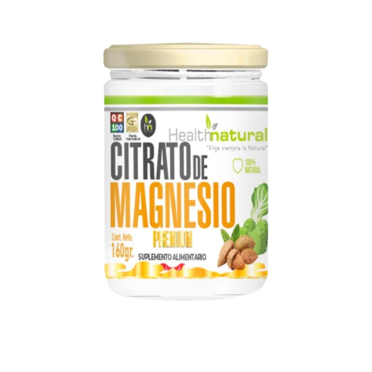 Citrato de Magnesio Premium en Polvo 160gr - Health Natural